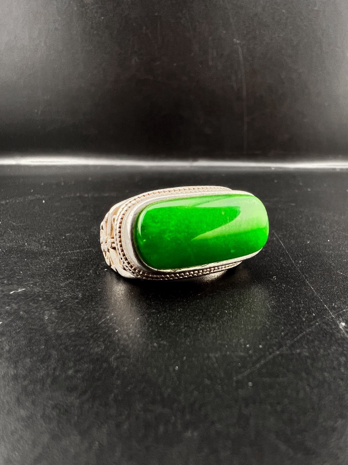 Rare Vintage Solid Silver RING WITH NATURAL stone