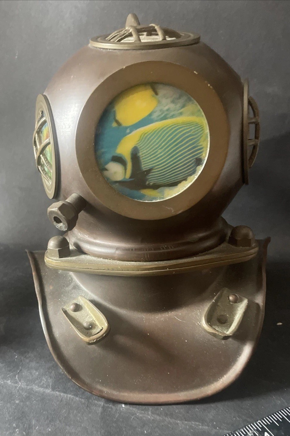 Scuba Diver Copper & Brass Replica Helmet Vintage 7″ Steam Punk Maritime Decor