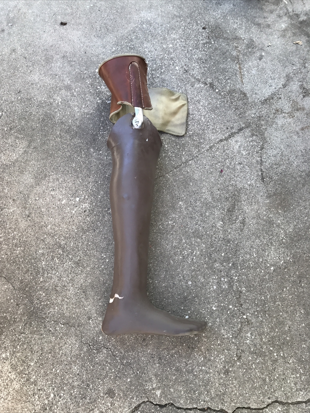 VTG Prosthetic Right Leg Artificial Limb Amputee Leather Lace Up Thigh