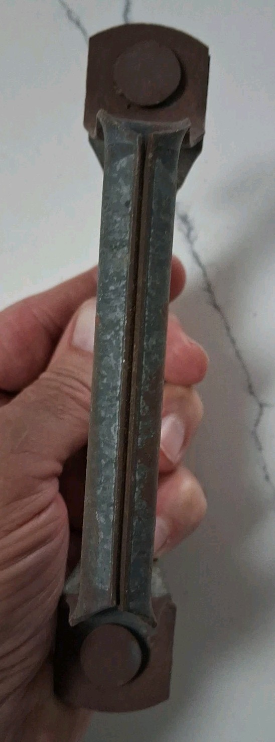 Vtg Rustic Galvanized Barn Door Handle Tool Box Gate Sash Drawer 6-1/2″ Pull A33