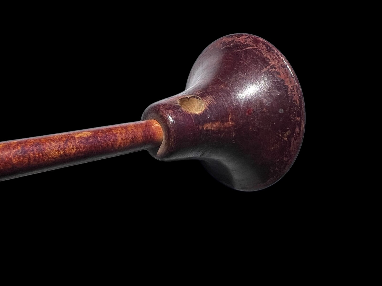 Antique Wooden Monaural Stethoscope – Two-Piece Design Red Painted 6.3 inches