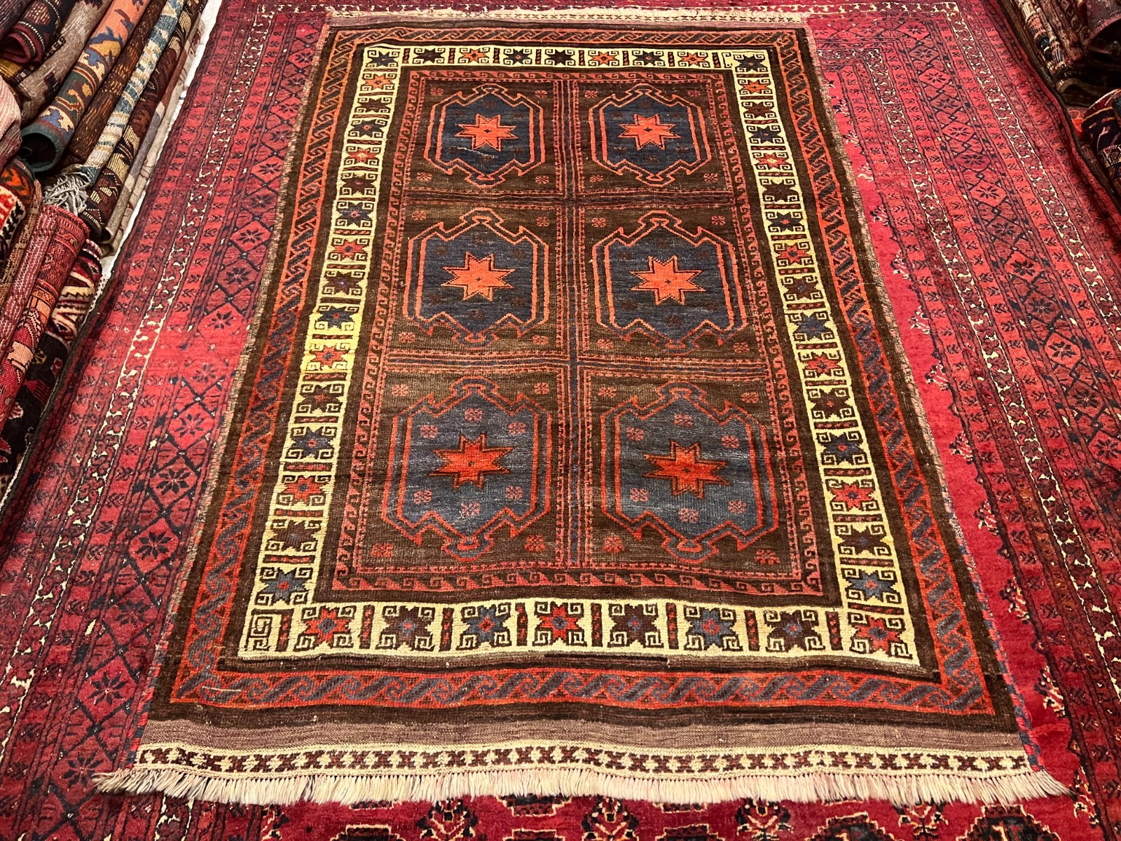 COLLECTORS’ ITEM Vintage Tribal Belouch Nomadic Herati Yaqoob Khani Carpet
