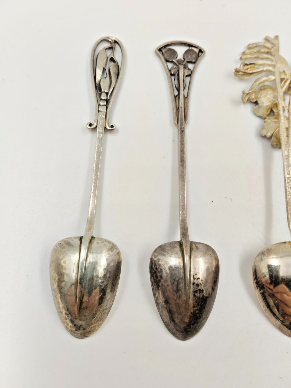 Australian Silver 3x Teaspoon Collection Linton Harris Silver Arts & Craft -AF
