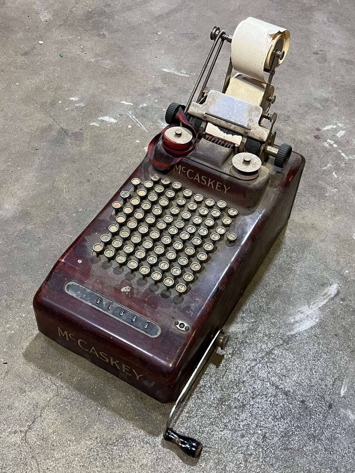Antique Early 1900’s Vintage McCaskey Cash Register Adding Machine