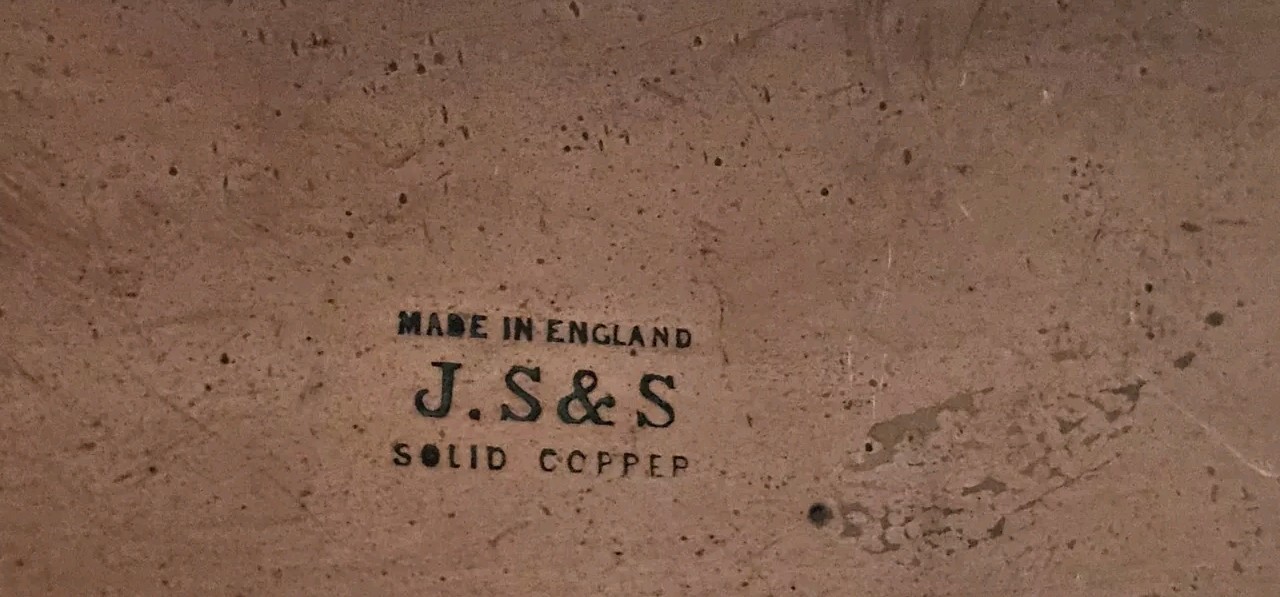 J. S & S Solid Copper Crumb Tray (Joseph Sankey & Sons)