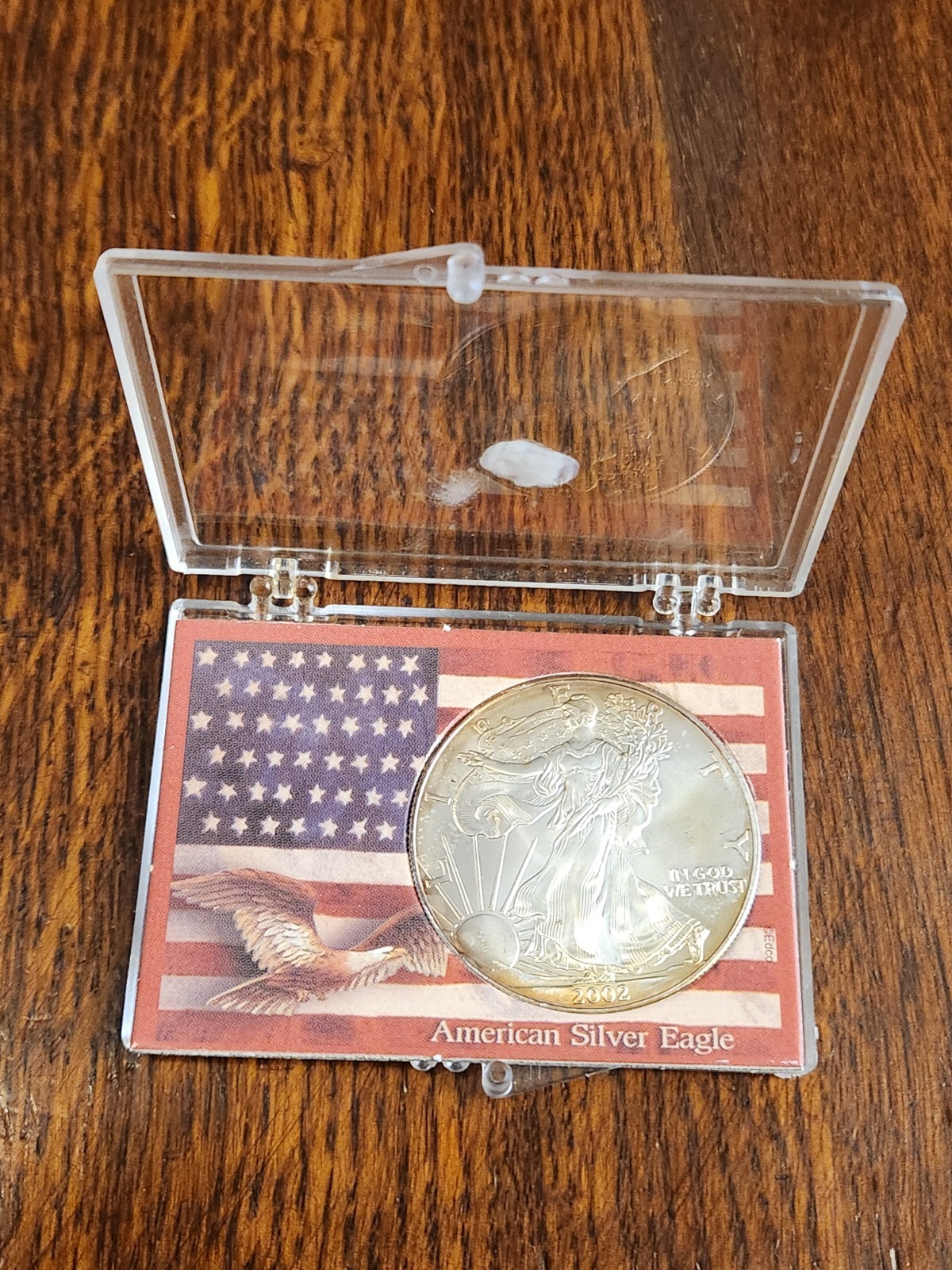 Nice 2002 $1 American Silver Eagle 1 oz Uncirculated Patina Loose