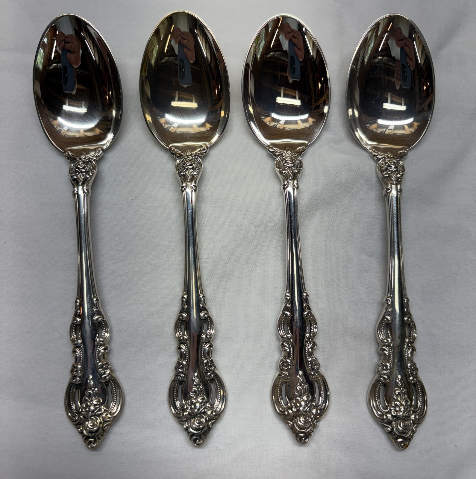 Vtg 1964 Towle El Grandee 158g Sterling Silver Flaware 4-Piece 6 1/8” Spoons