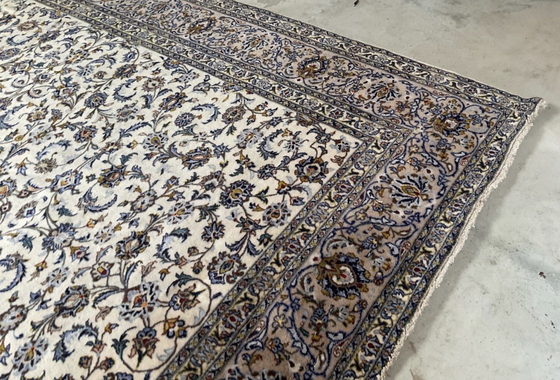 RRP £5000 Extra Large Hand-Knotted P E R S I A N K A S H A N Wool Rug Old