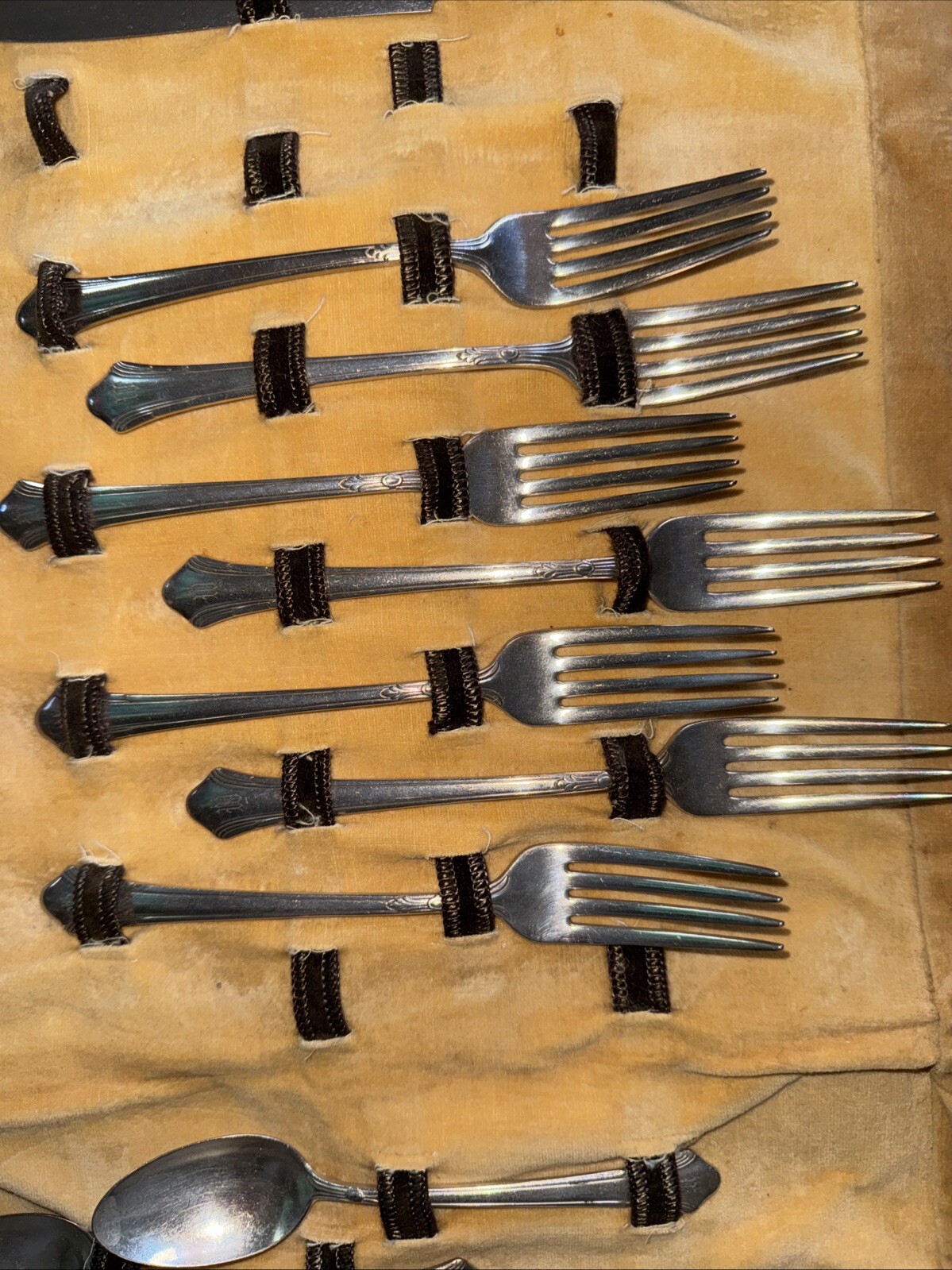 Gorham Lady Caroline 29 Pc Flatware Set Pat’d 1933 W/Monogram In Velvet Case