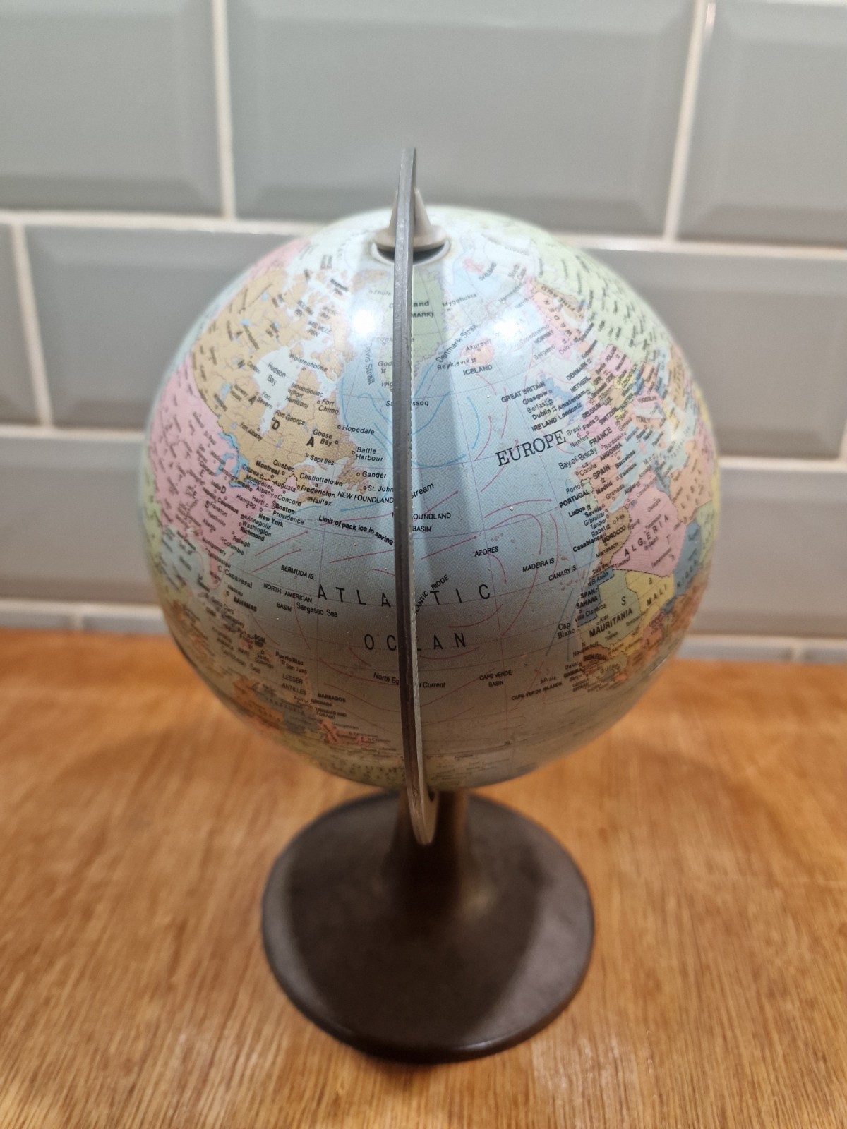 Vintage Desk Top Globe Denmark 1978 ‘Scan-Globe’