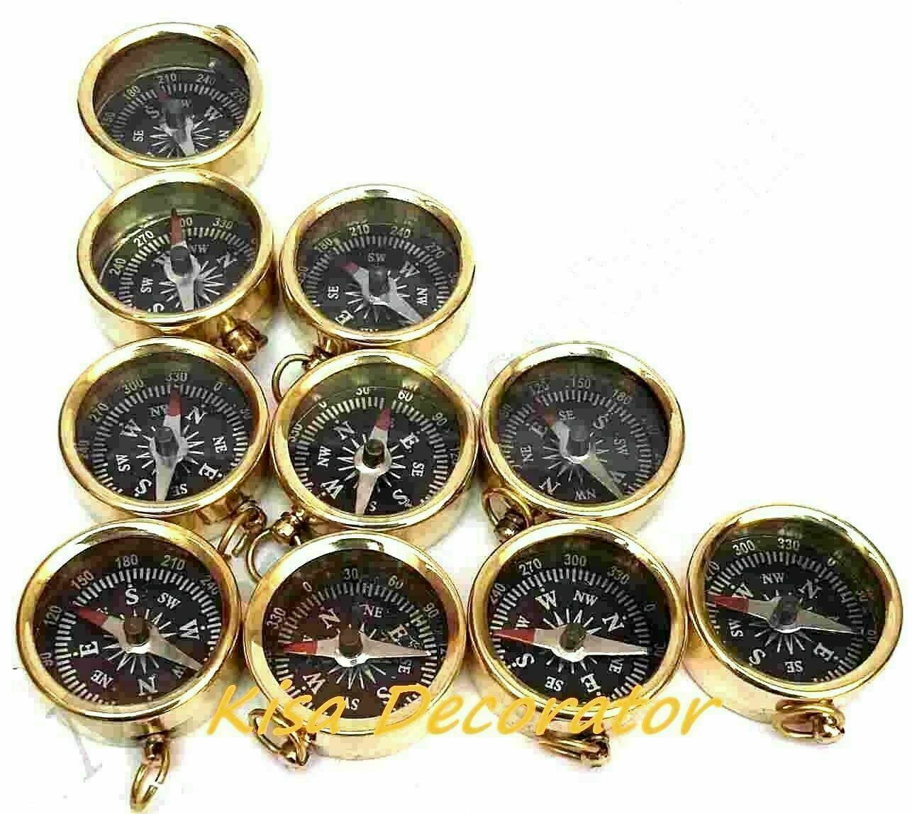 lot of 100 pieces Maritime Compass lot nautical brass pocket compass