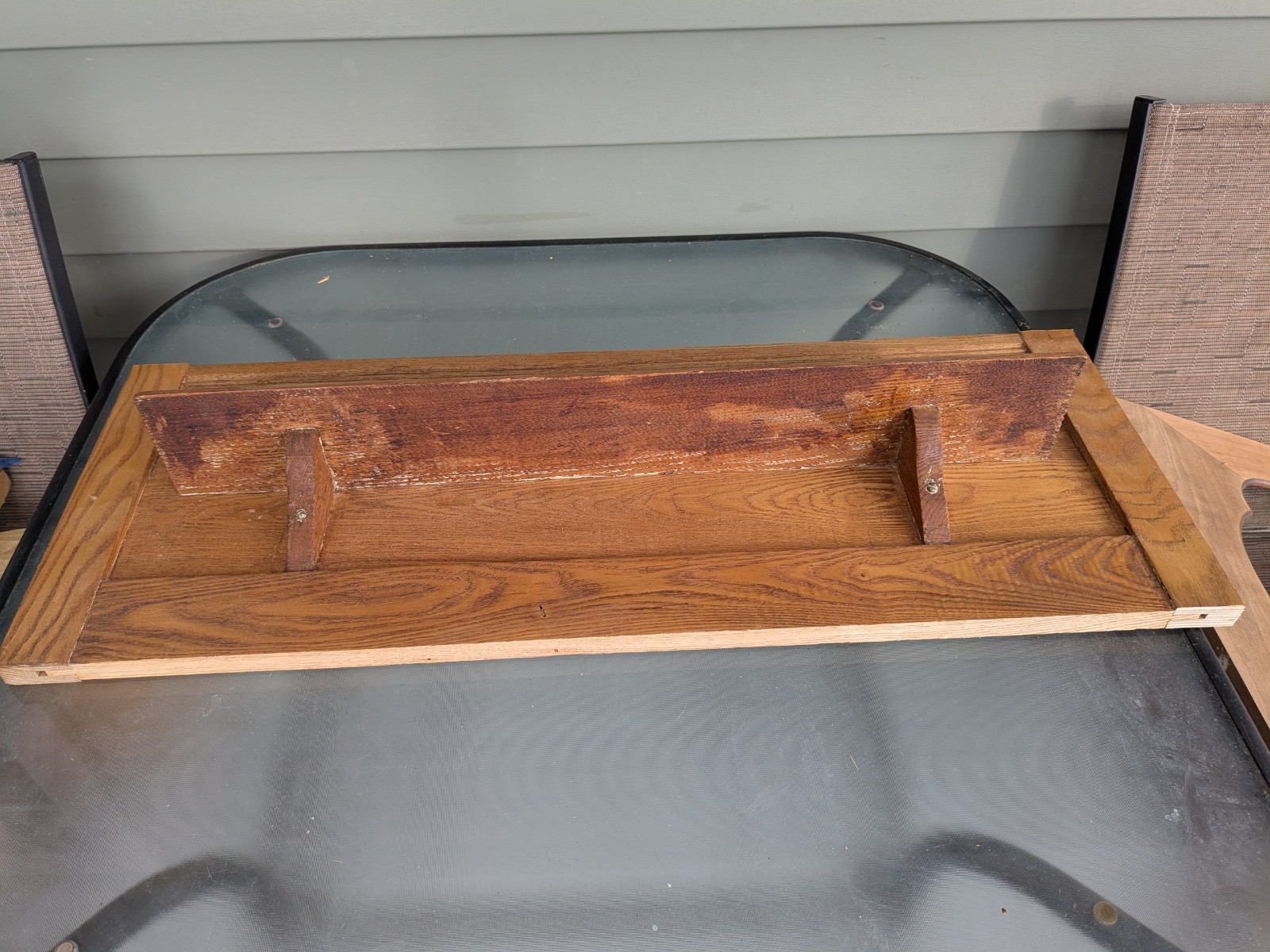 Nice Architectural Antique Chestnut Framed Shelf Pediment 31″ Wide X 11 1/2 High