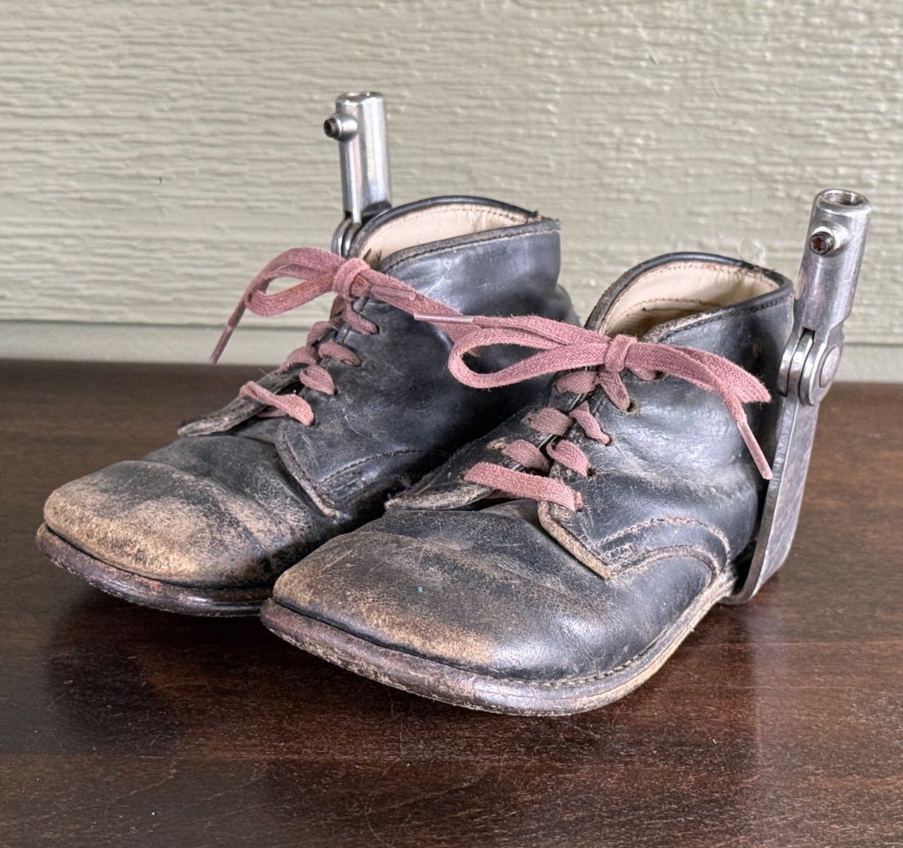 Antique Orthopedic Corrective Shoes w/ Braces for Children Youth Vintage Medical