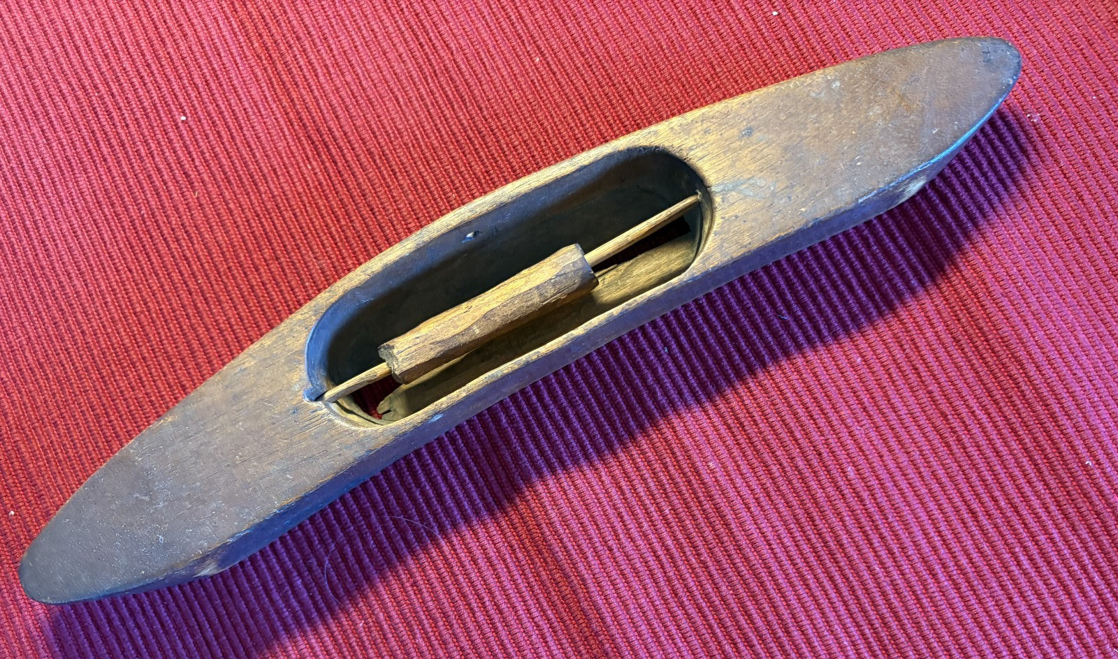 Antique Handmade Wooden Weaving Shuttle Boats for Loom nice patina 12″