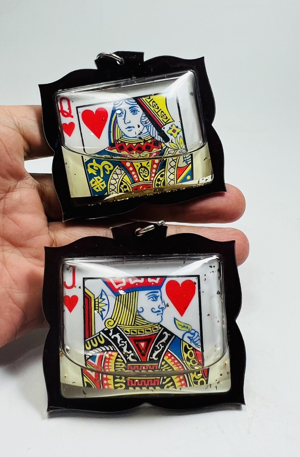 2PCS Winning Gambling Magic Card Locket Money Amulet Pendant Wealth Lucky Gamble