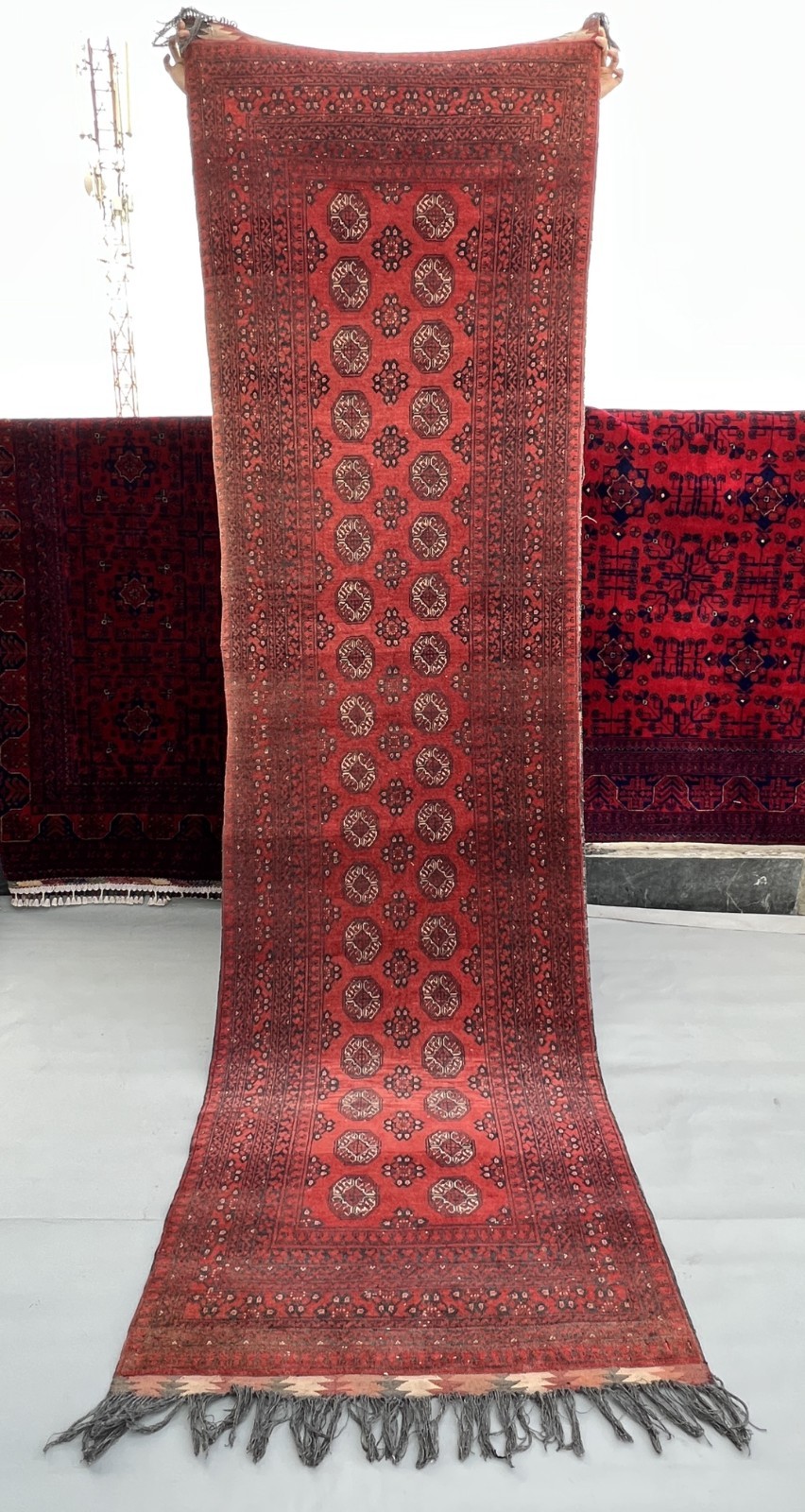 3 X 10 ft Stunning Vintage Natural Vegetable Dye Bukhara Turkoman Hallway Runer