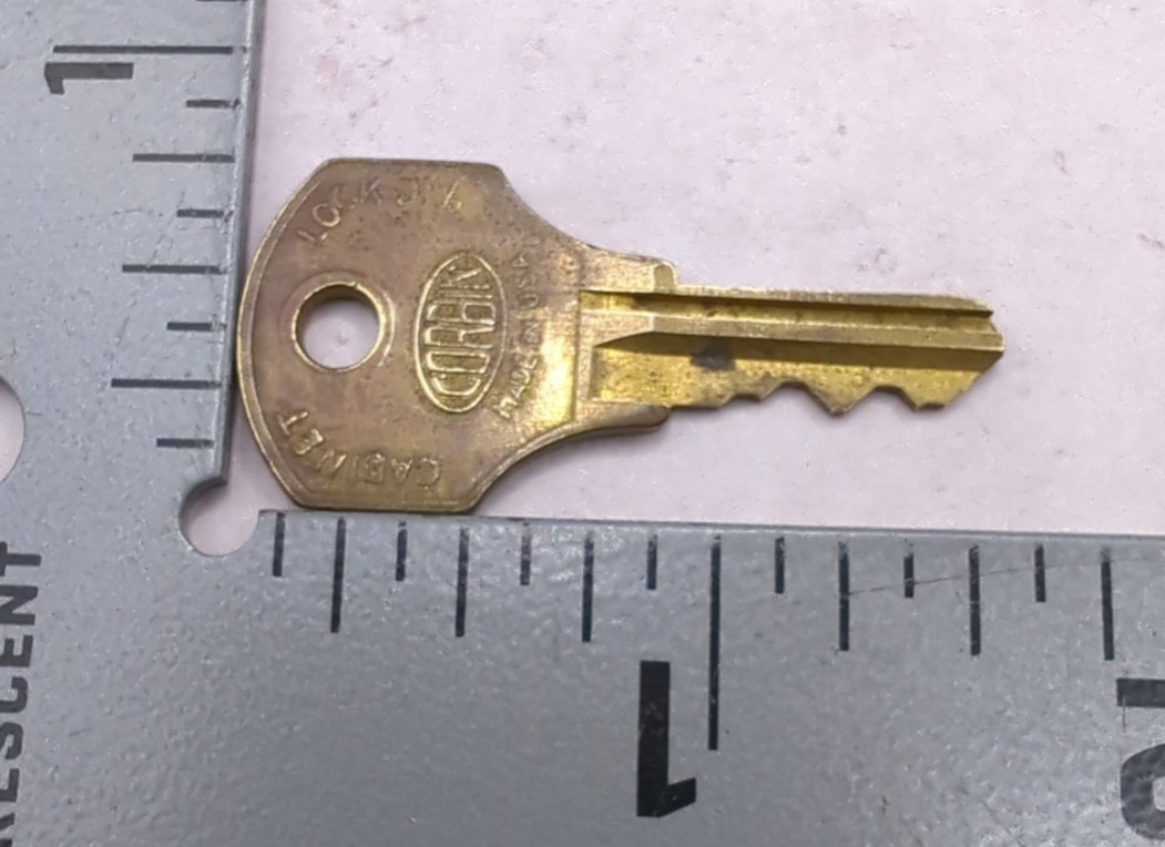 Vintage Corbin Cabinet Lock Div Key CAT155