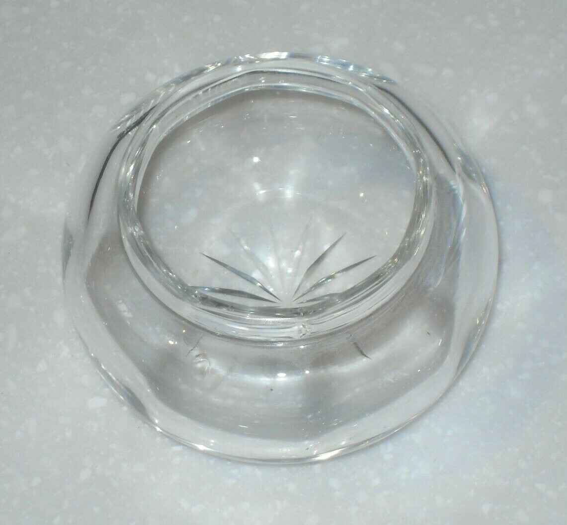 ART DECO 1928 STERLING SILVER & GLASS DRESSING TABLE POWDER TRINKET JAR BOWL