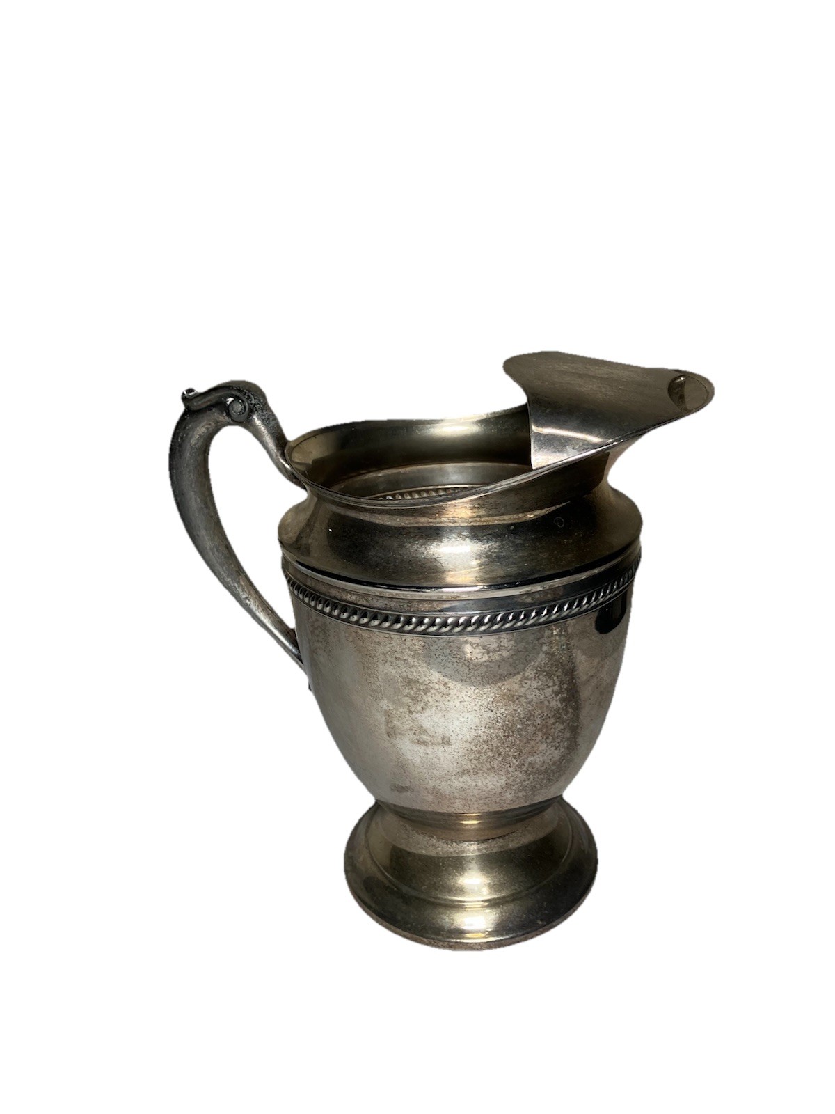 Vintage MCM Water Pitcher 9 inch Tall Keystoneware Silver Plate Mid Century