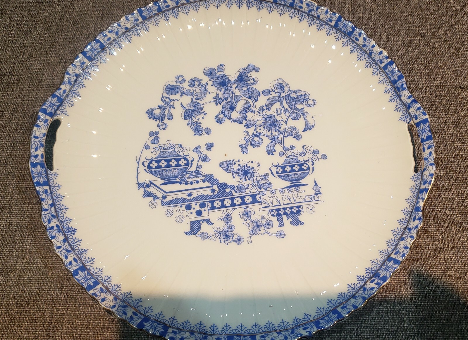 Echt Tuppack Porcelain China-Blau RARE Hand paint Plate blue white Tieffenfurt