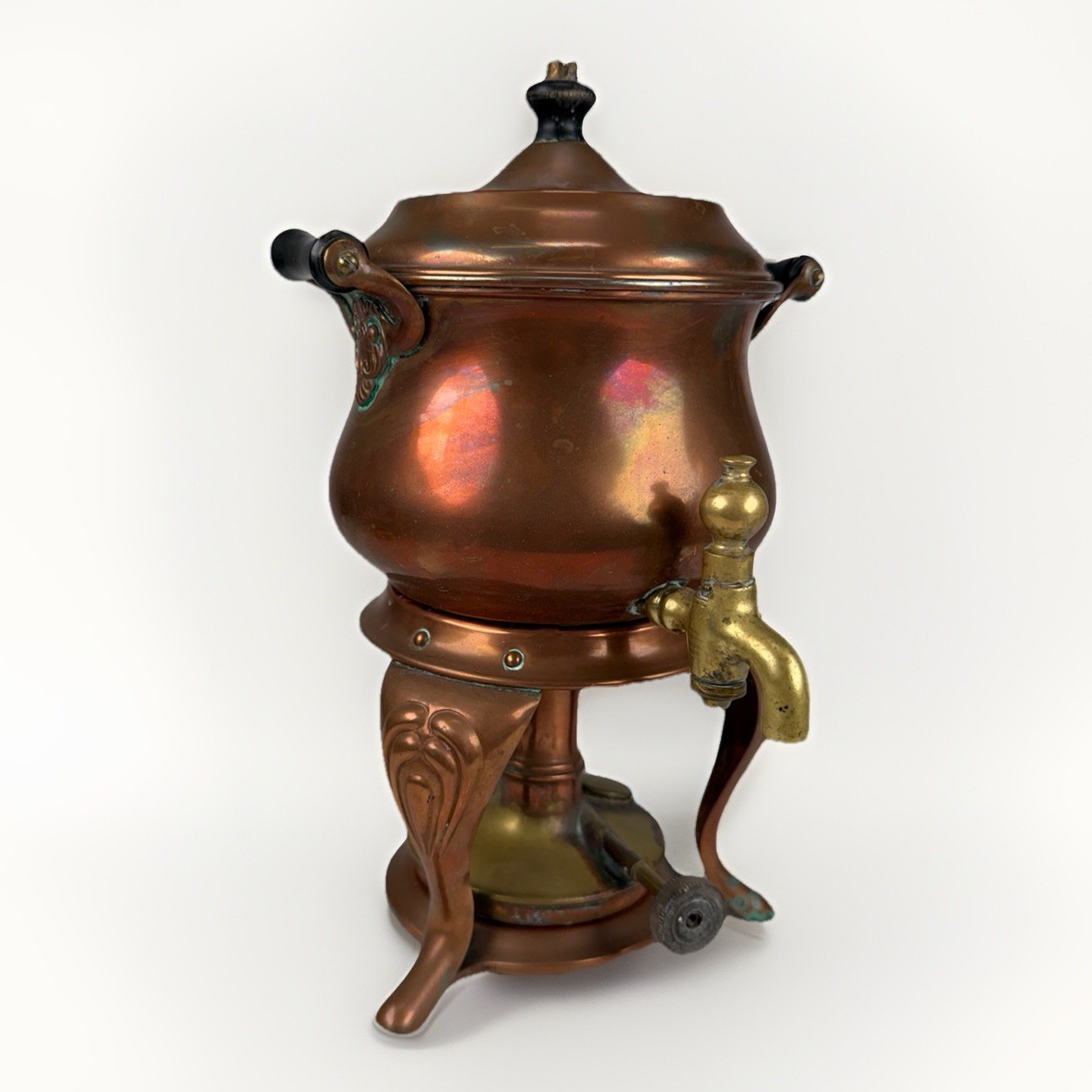 Antique S Sternau & Co Copper Coffee Tea Samovar Urn Burner – For Parts