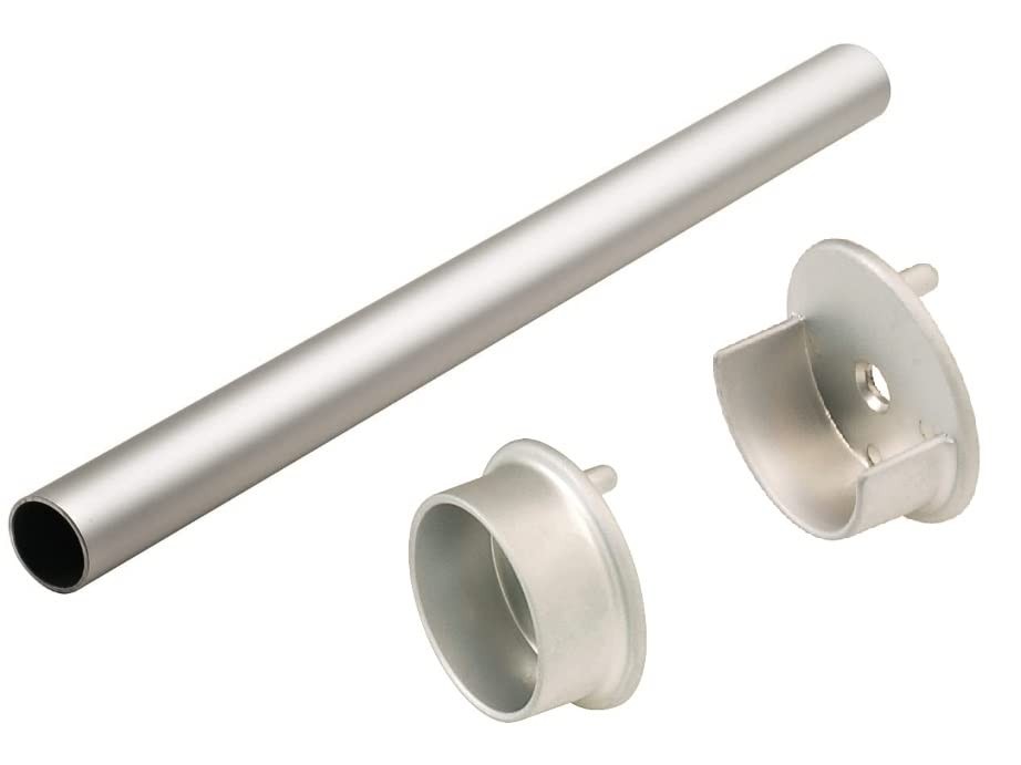 TAG Hardware 1 5/16 Inch Diameter Round Wardrobe Tube 17 3/4″, MATTE ALUMINUM