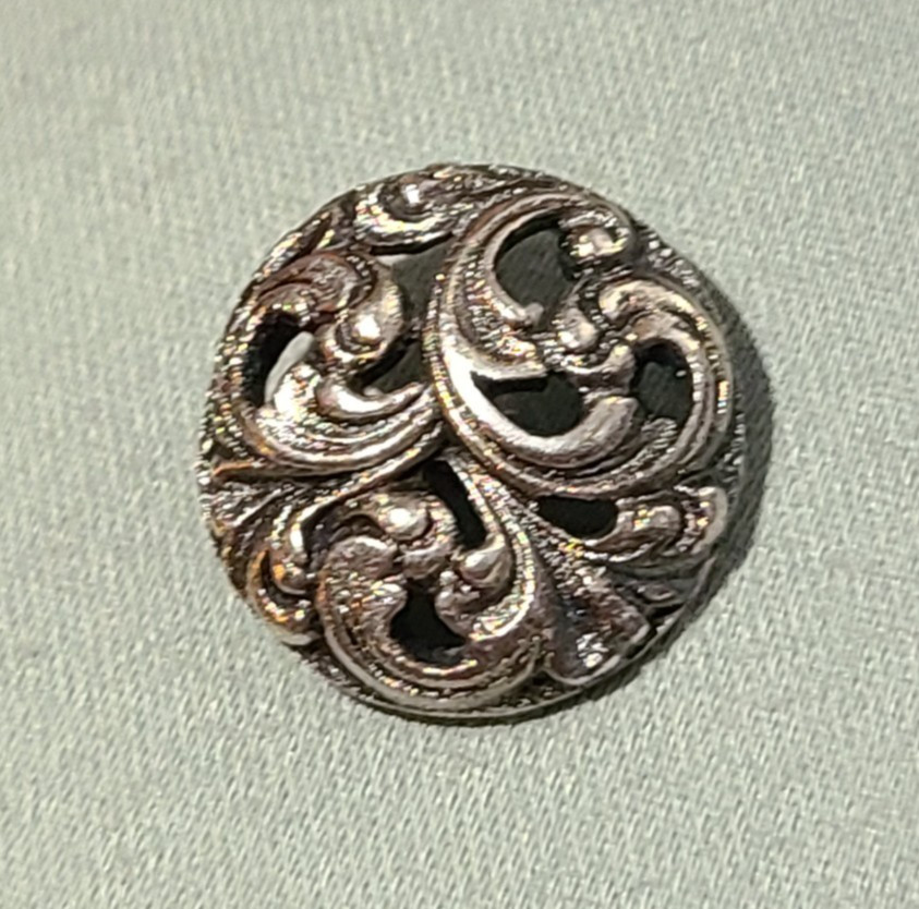 7 antique David Andersen 830 continental silver buttons, J. Tostrup box – Norway