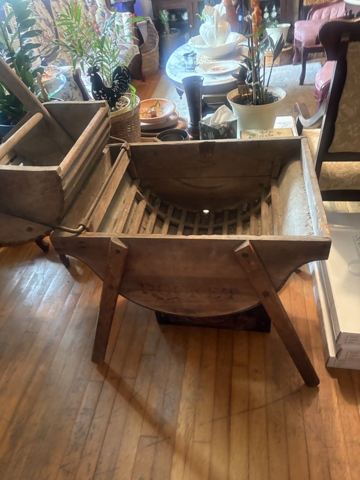 Vintage Rocker Wood And Steel Washmachinr