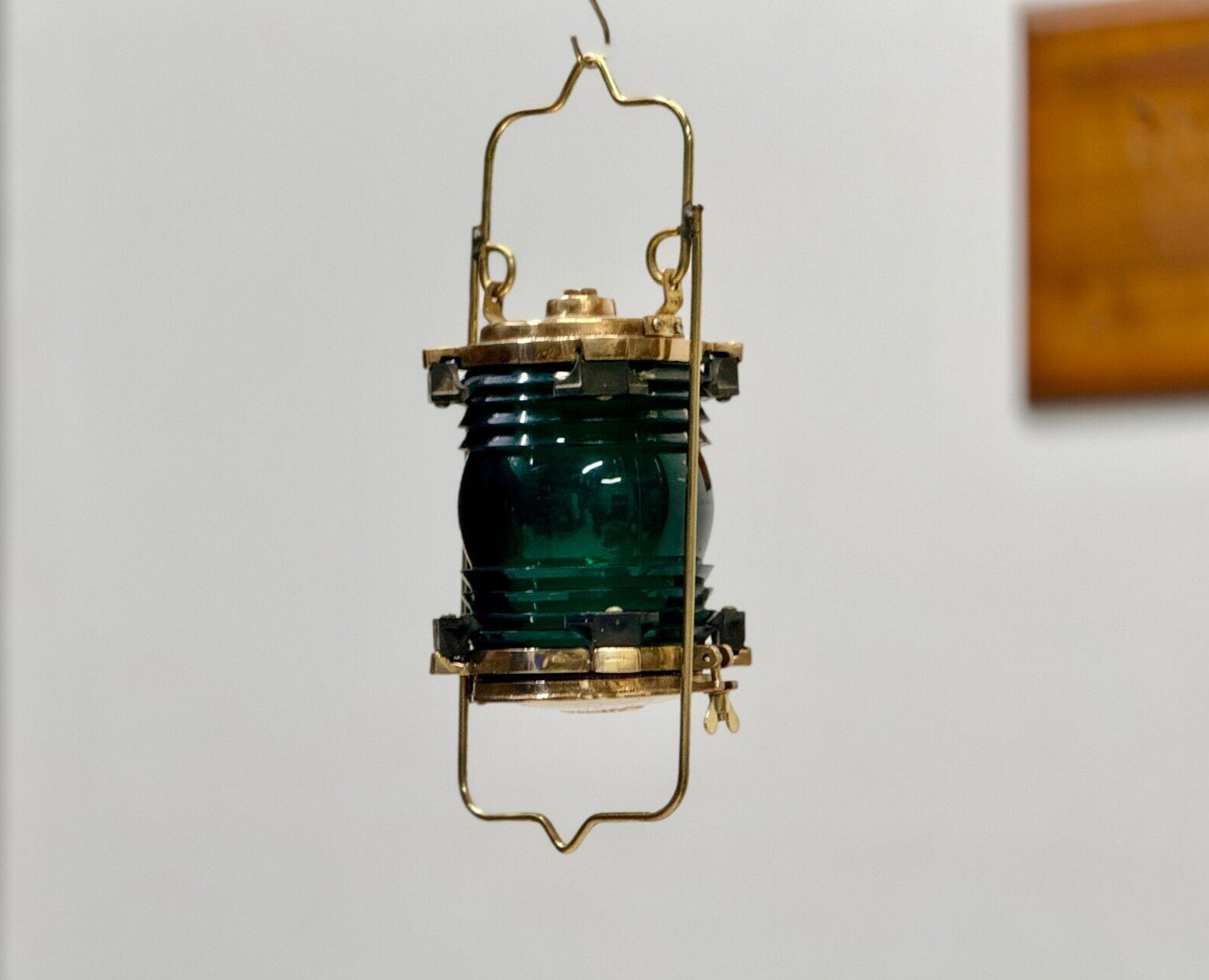 PERKO Brass Vintage Electric Lamp Ship Salvaged Industrial Green Décor Lighting