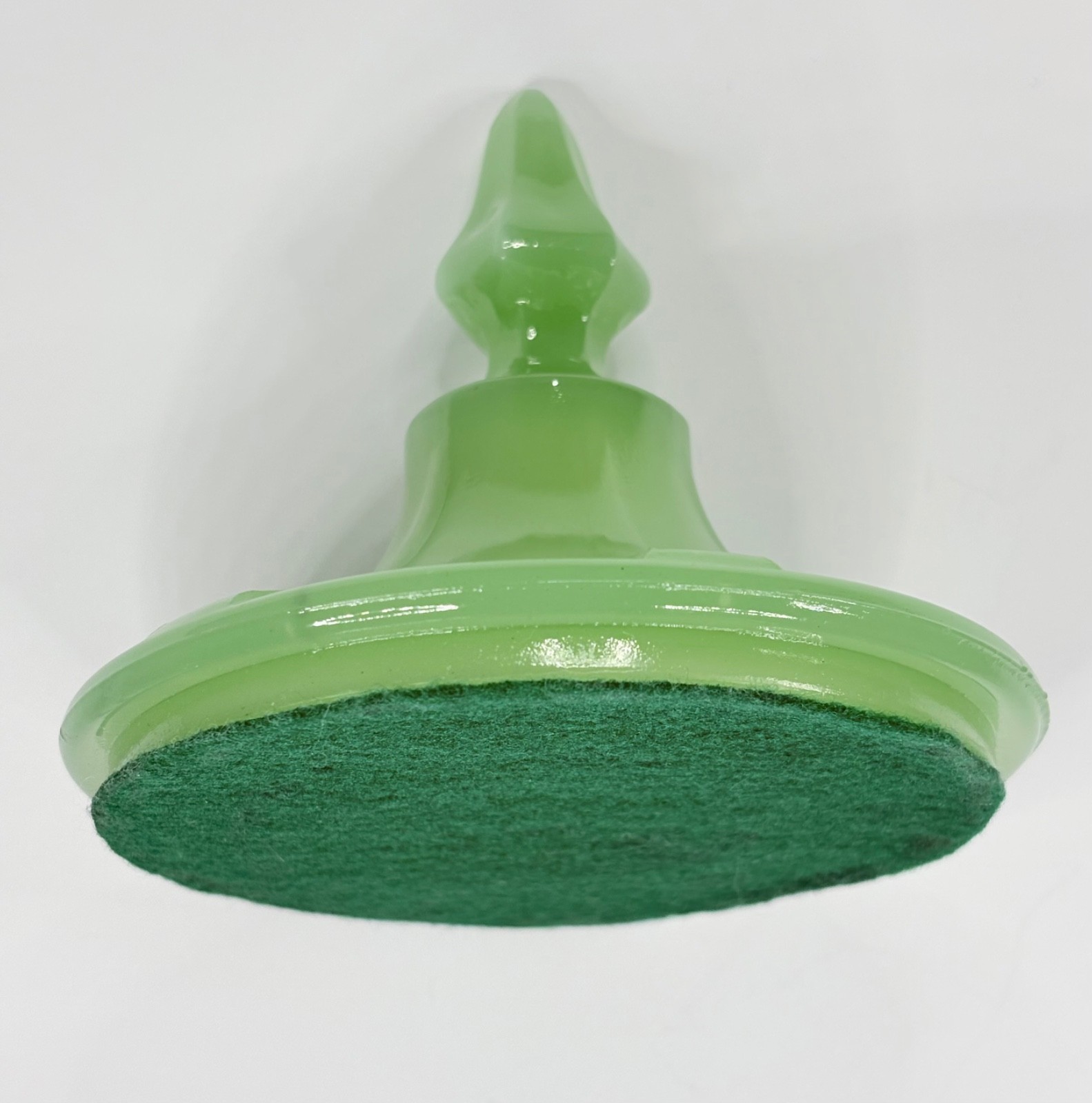 1920’s Northwood Jadeite, Jadite Candy Dish Lid Repurposed into a Paperweight