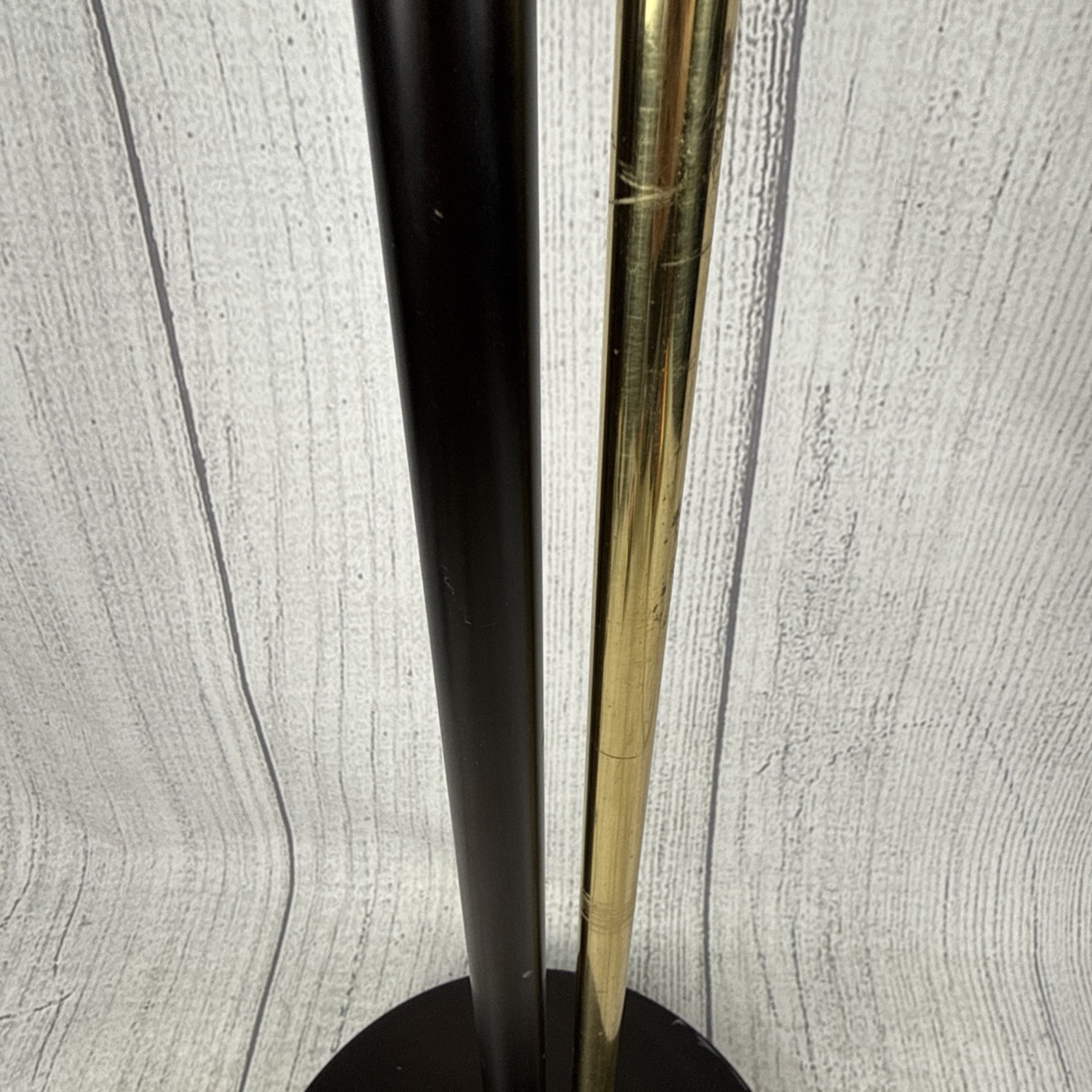 Vtg Mid Century Modern Style Floor Lamp Brass Adjustable 35” to 52” Tall – Clean