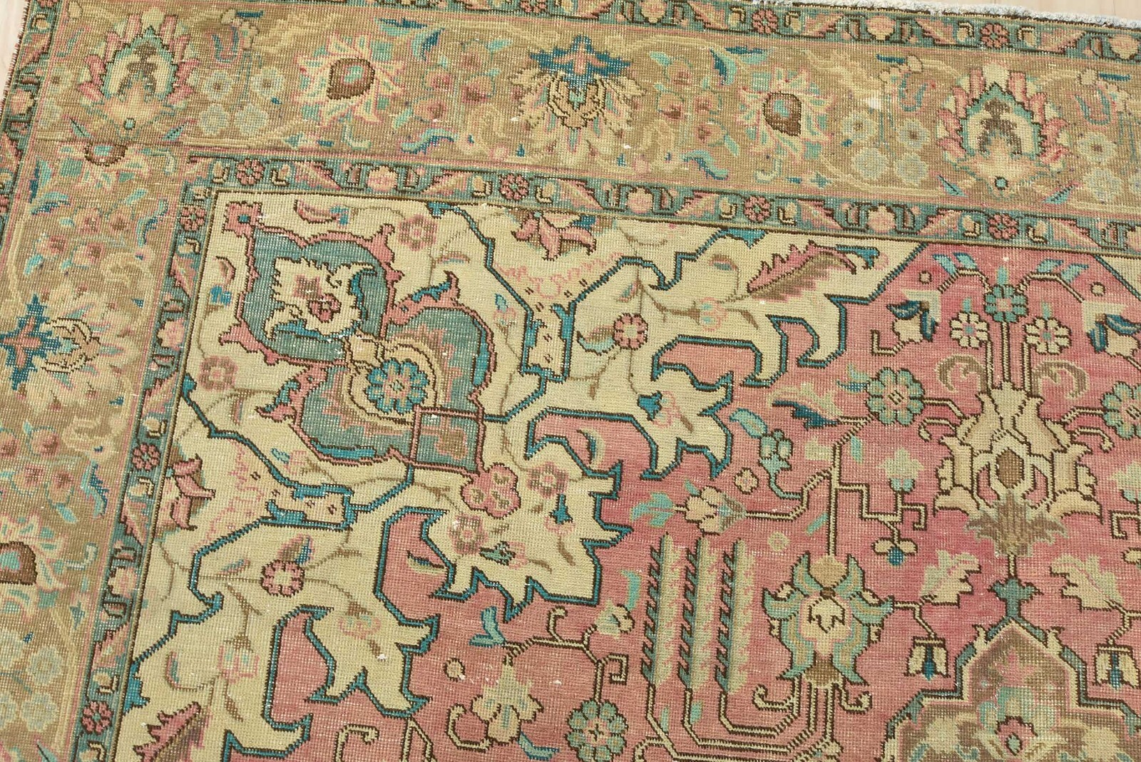 Vintage Anatolia 10′ x 12’7” Pink Traditional Wool Hand-Knotted Oriental Rug