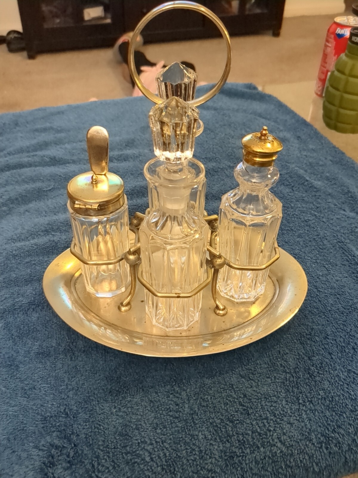Victorian Silver Plate And Crystal Cruet H.W. Henry Wilkinson & Company