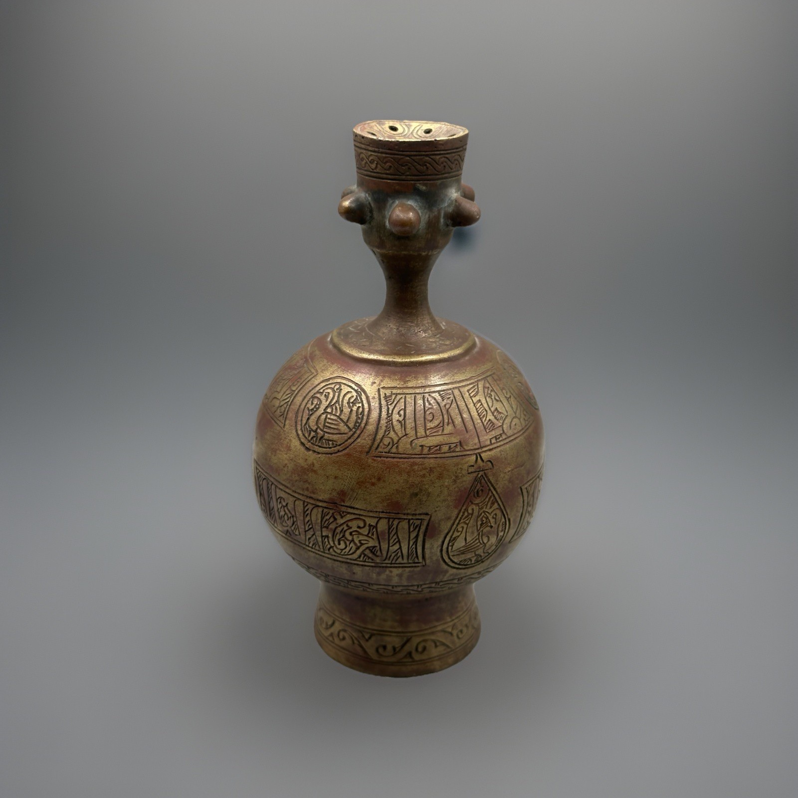 Islamic Civilization Bronze Rose water Perfume Bottle Sprinkler At Top 12th Cent