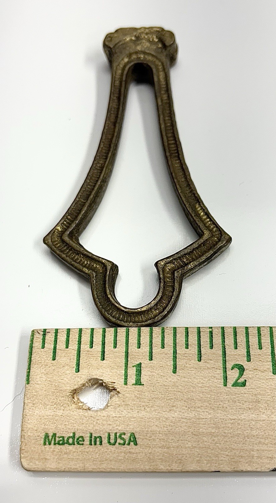 Antique Early 1900s 1920s Solid Bronze Brass Light Lamp Finial 1/4” Threaded