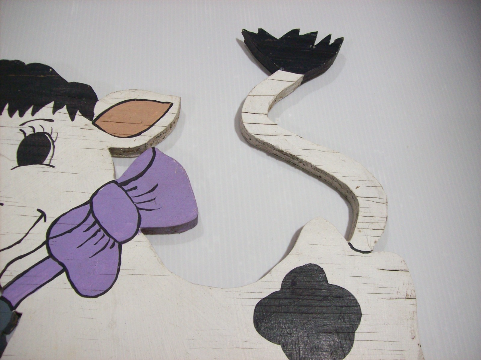Large Vintage COW Wood Folk Art Lawn Art Yard Art Garden Decor