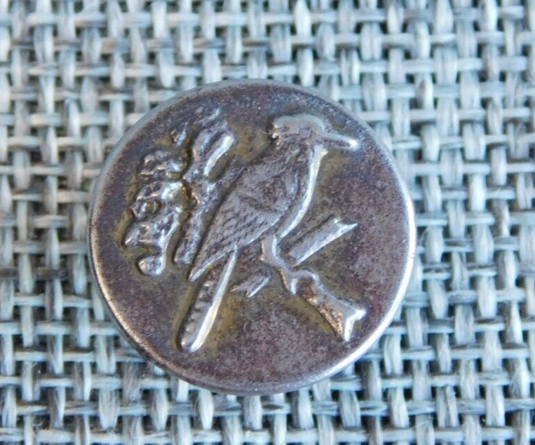 Antique Vtg Uniform Work Stud Button Bird Aprx: 11/16″ #405-B