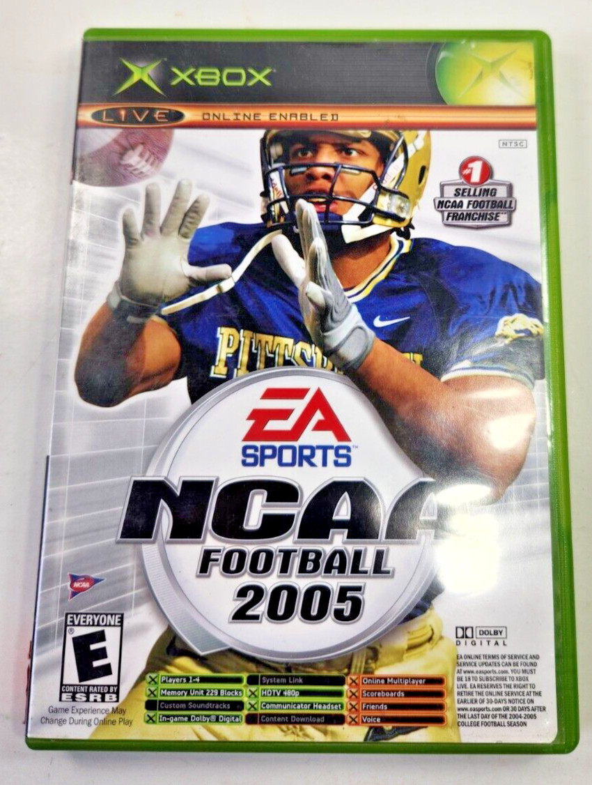 XBOX NCAA FOOTBALL 2005 EA SPORTS TOP SPIN WITH MANUAL
