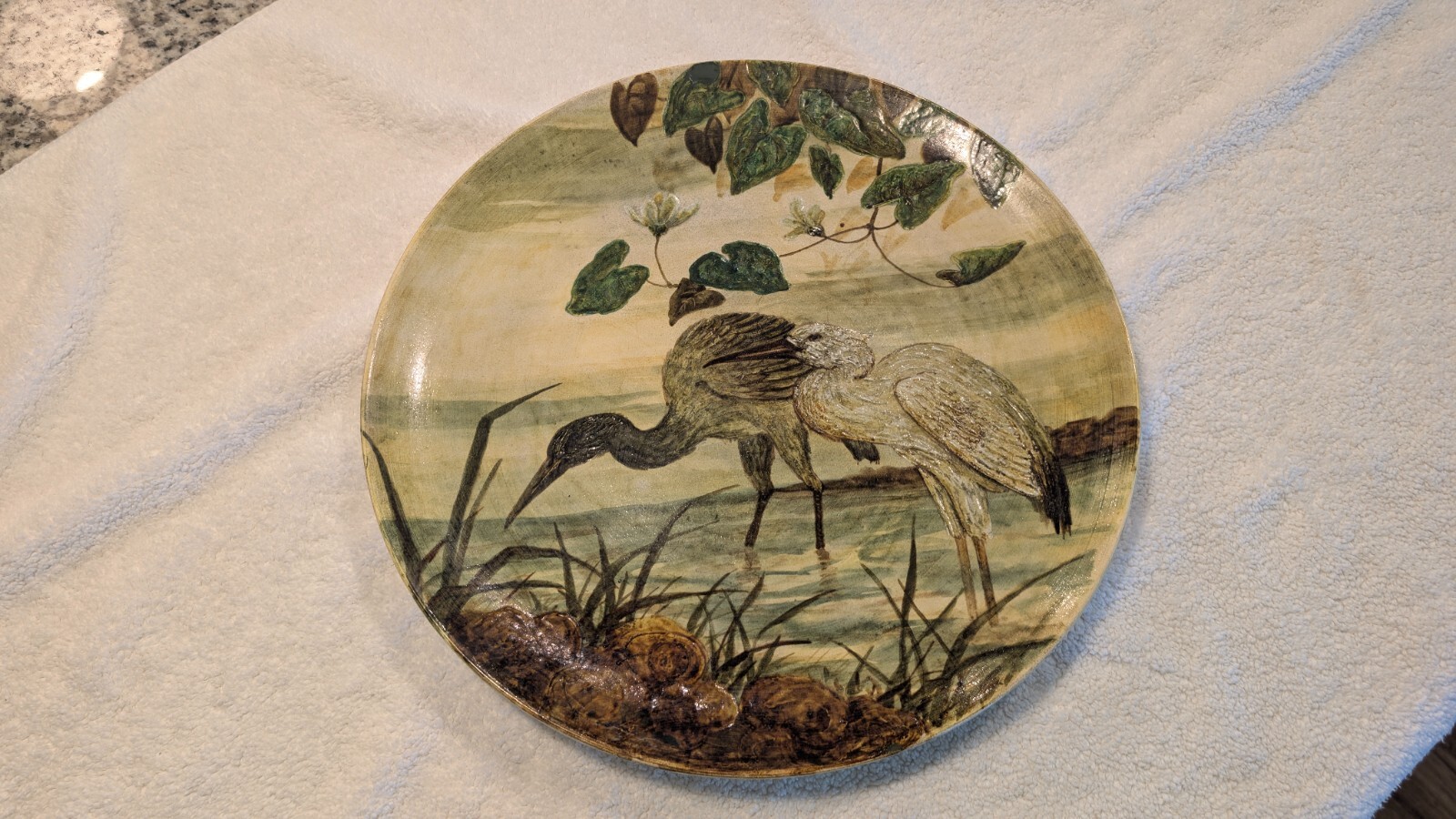 Large 1883 Minton Studio / Cottier and Co Charger Plate Aesthetic Movement Rare