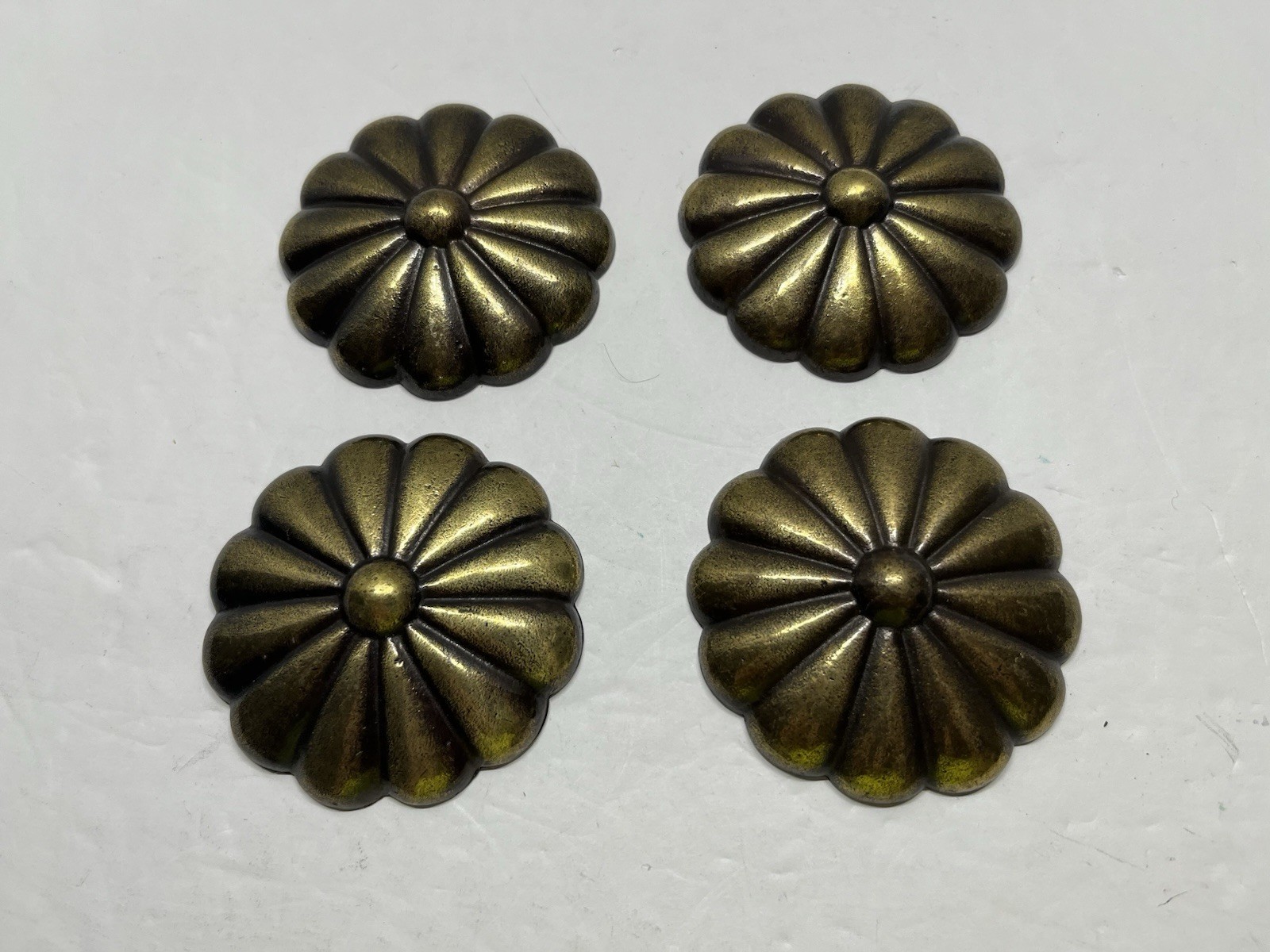 Vintage Lot (4) NOS Keeler Brass Co. DecorativeFlower Design Accent Pieces N6484