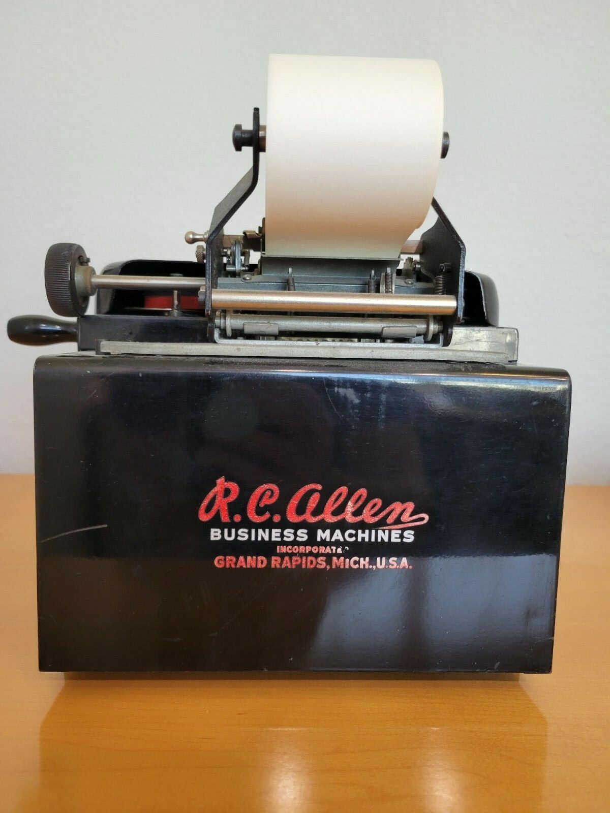 Vintage RC Allen Figuring Machine Adding Subtracting Nice Condition circa 1940’s