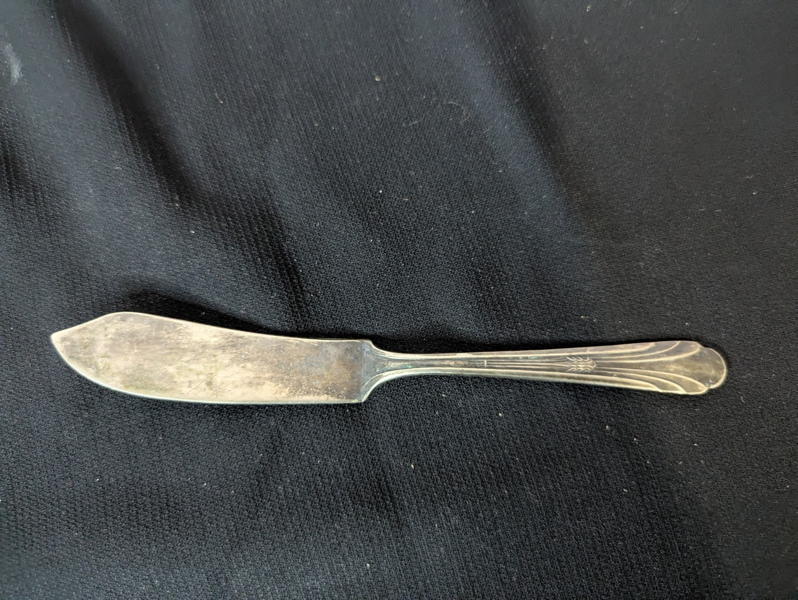 Monroe Silver co master butter knife vintage design Art Deco 7″ estate find