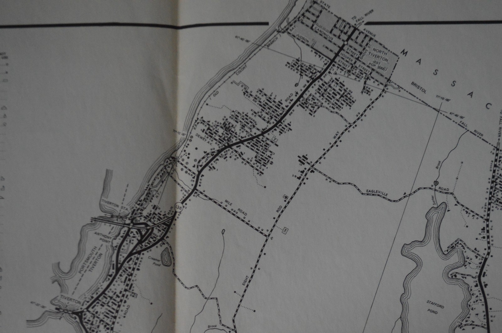 General Highway Map Newport County Rhode Island Tiverton Little Compton 1954