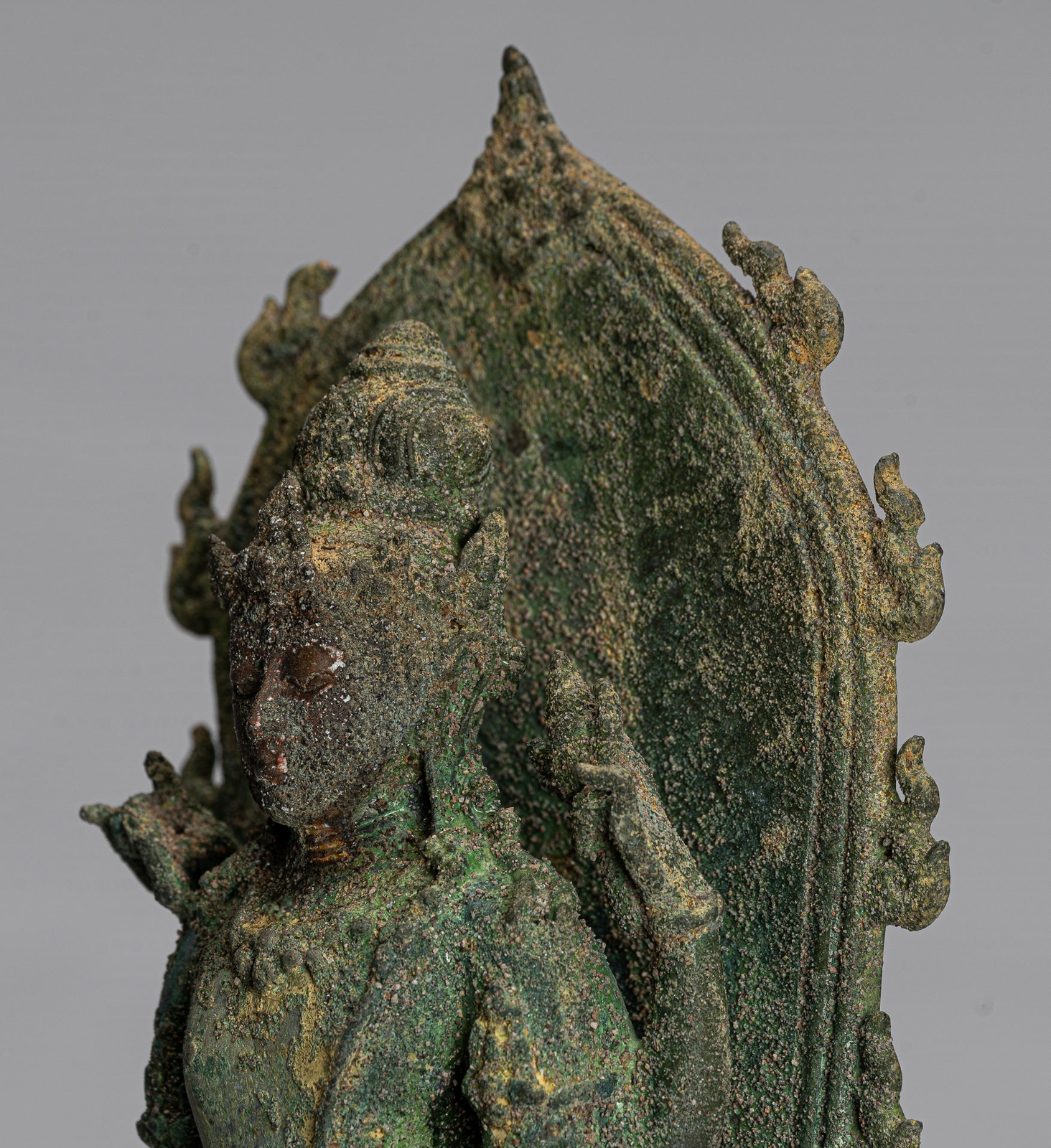 Antique Indonesian Style Majapahit Java Bronze Vishnu Statue – 38cm/15″