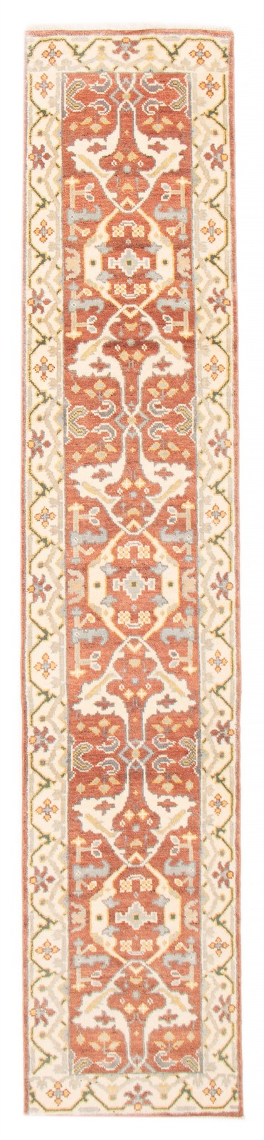 Vintage Hand-knotted Runner Rug 2’5″ x 11’10” Traditional Oriental Wool Carpet