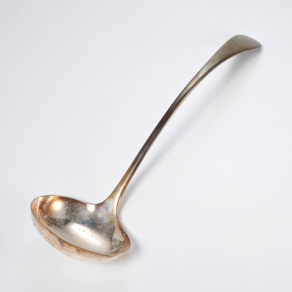 Atkin Brothers HA EA FA Large Silverplate Soup Punch Serving Ladle 13″l 4″w