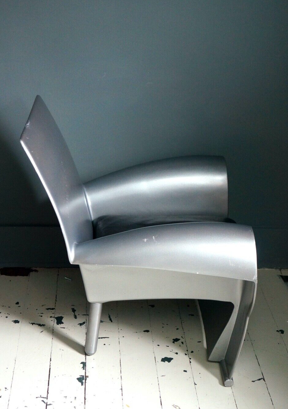 Philippe Starck Richard III Silver Chair Mid-Century Modern ~ Super Rare!