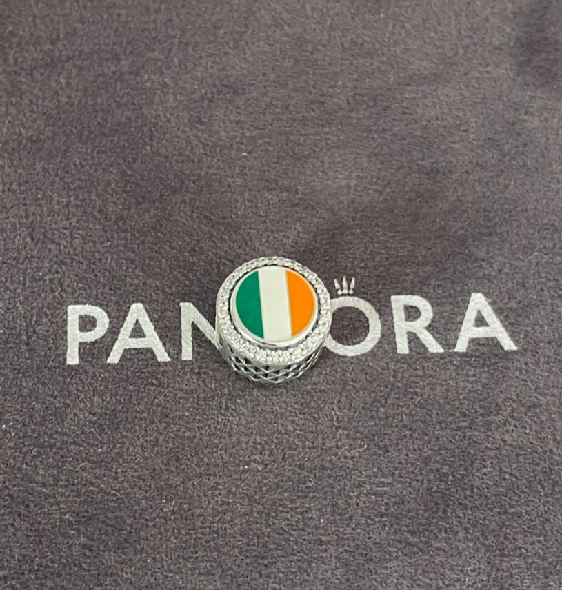 Ireland Flag Exclusive Charm Pendant by Pandora S925 Sterling Silver Pre-owned