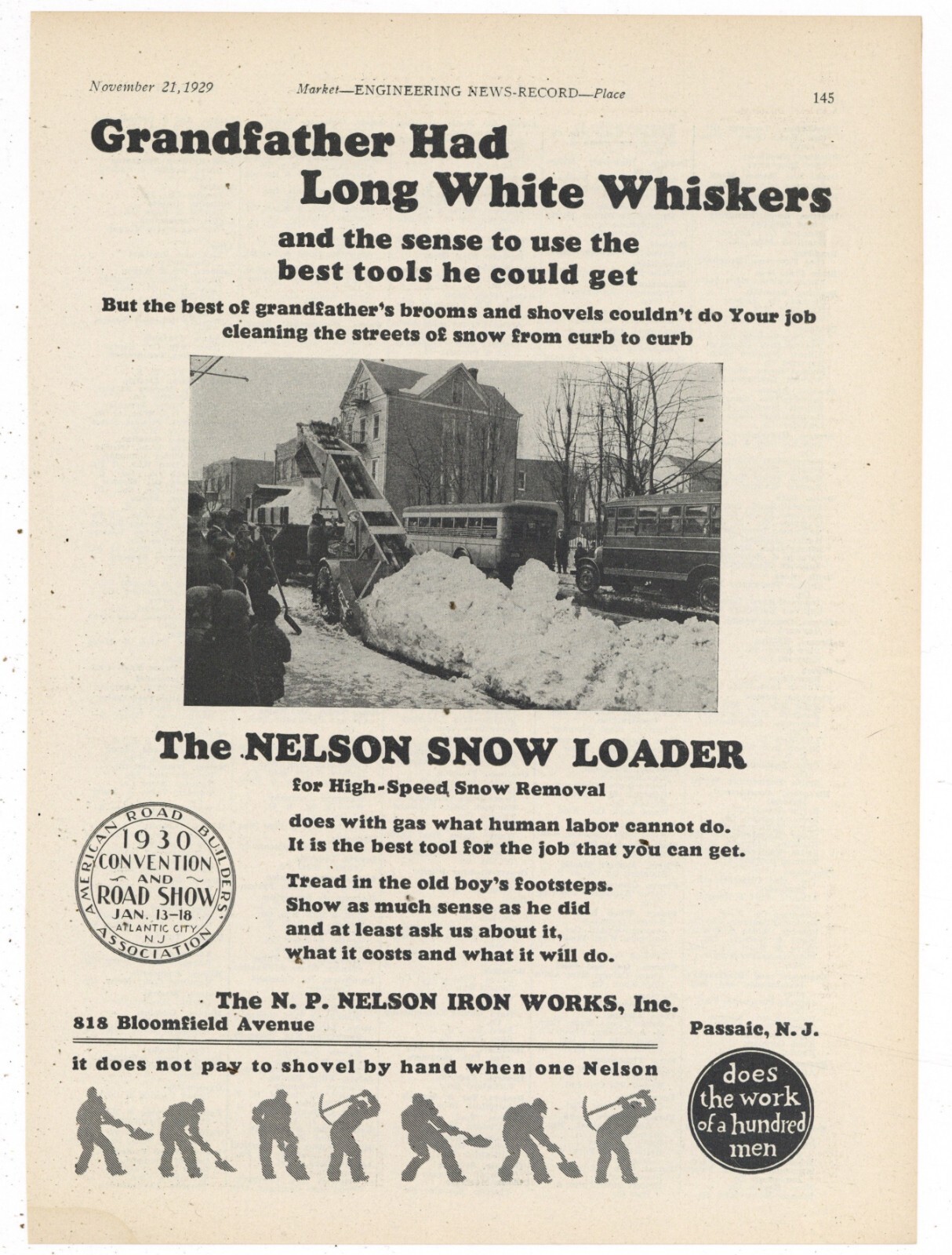 1929 C.O. Bartlett & Snow Co Ad: Movable V Concrete Body 4 Dump Truck. Cleveland