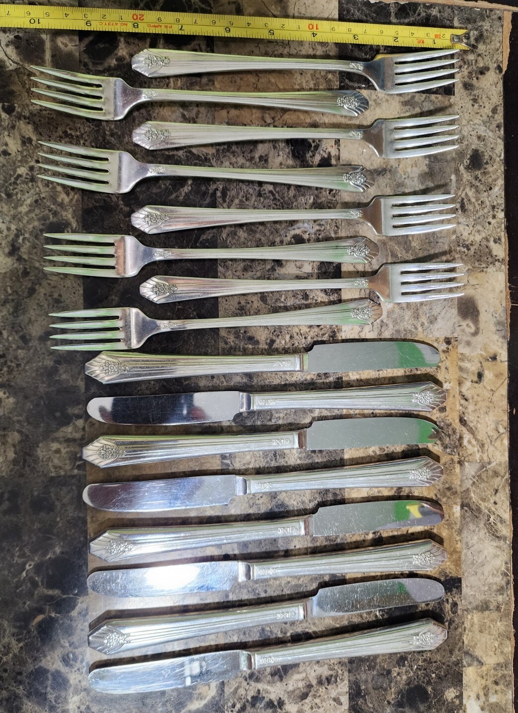 😄 8 PLACE c1939 IMPERIAL SILVERPLATED GRILLE/ VIANDE KNIFE & FORK SETS 🥩 16pcs